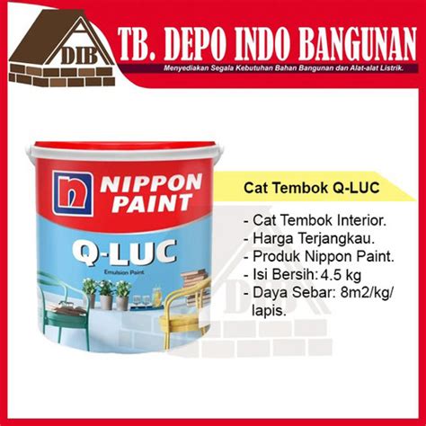 Jual Cat Tembok Qluc Nippon Paint Kg Grab Gosend Kota Bekasi