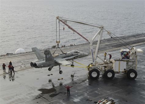 Photos Crash And Salvage Drill Aboard The Aircraft Carrier Uss Nimitz