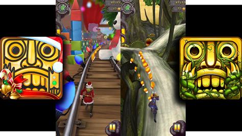 Temple Run Winter Toyland Vs Temple Run Lost Jungle Youtube