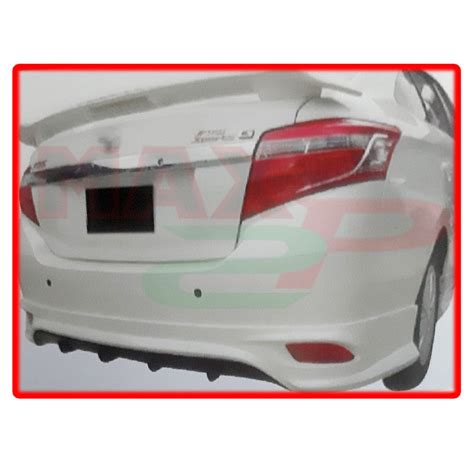 Toyota Vios Toms Style Rear Back Skirt Skirting Bumper Lower Lip