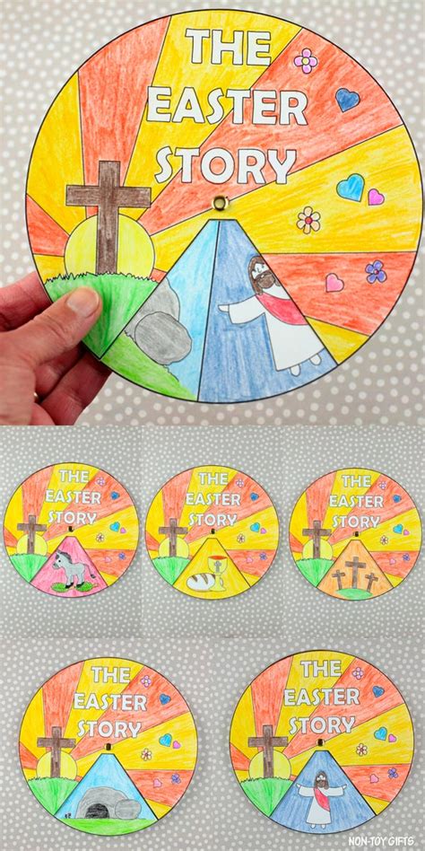 The Easter Story Wheel Spinner Craft For Kids Artofit