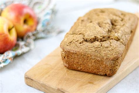 Low Fat Whole Wheat Spiced Apple Bread With Maple Syrup