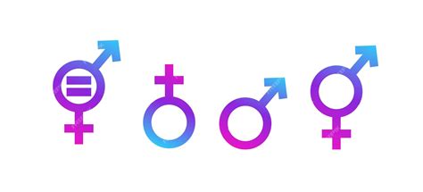 Premium Vector Gender Colored Symbols Male And Female Gender Relationship