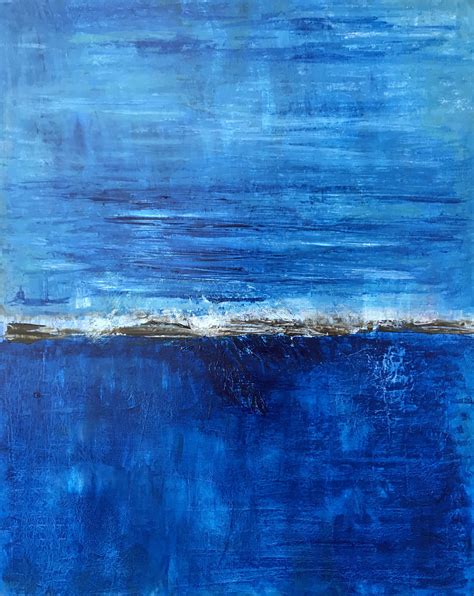 Tranquil Blue Seascape Painting