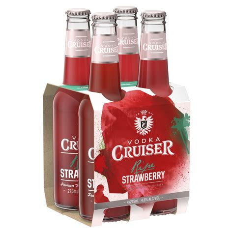 Vodka Cruiser Ripe Strawberry Bottle 275ml 4 Pack