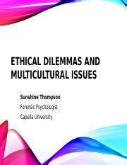 Week Powerpoint Ethics And Multicultural Issues In Psychology Pptx