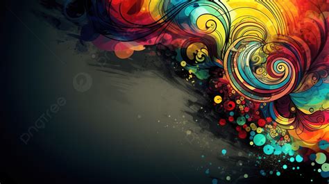 An Artistic Wallpaper With Colorful Swirls Decorating It Background