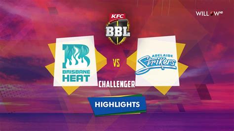 Highlights Challenger Brisbane Heat Vs Adelaide Strikers Challenger