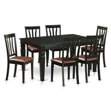 East West Furniture Weston 7 Piece Wood Dinette Set In Black 1 Frys Food Stores