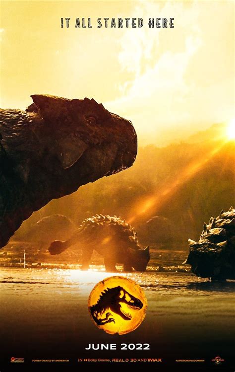 Jurassic World Dominion Poster Hd 2022 Anquilosaurio Jurassic World