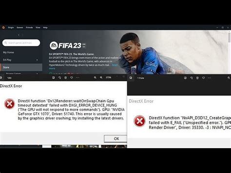 FIFA 23 DirectX Function Dx12Renderer NvAPI D3D12 DXGI Device Hung