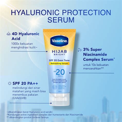 Jual Vaseline Hijab Bright Refreshing Body Serum Spf Pa Even Tone