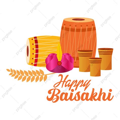 Happy Baisakhi Vector Hd Png Images Happy Baisakhi Design Vector