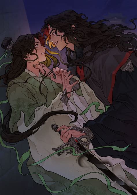 Shen Qingqiu And Luo Binghe Renzha Fanpai Zijiu Xitong Drawn By