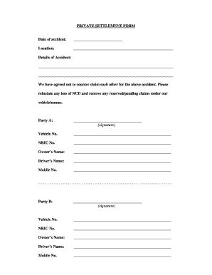 Private Settlement For Car Accident Template Airslate Signnow