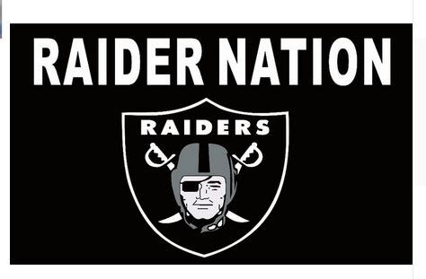 Oakland Raiders Flag-3x5 NFL Banner-100% polyester-black - flagsshop