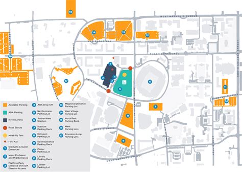 AU Commencement Parking Map