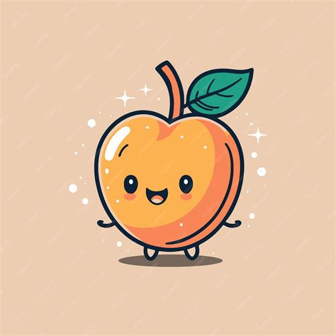 Premium Vector Cute Peach Illustration