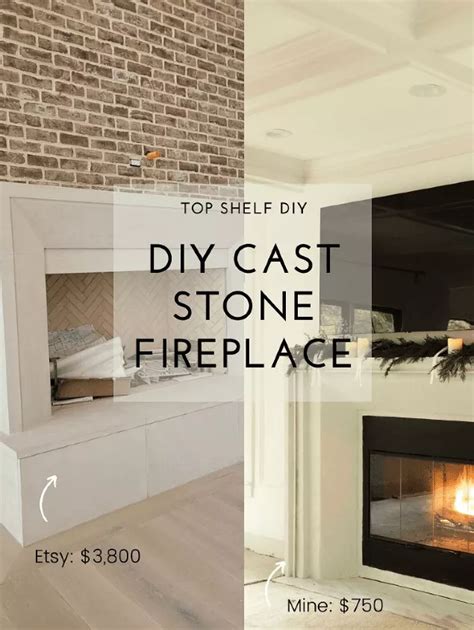 Diy faux cast stone fireplace – Artofit