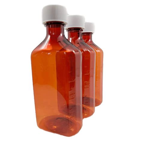 Oval Pharmacy Bottle For Liquid Medicine Amber Medicine Bottle