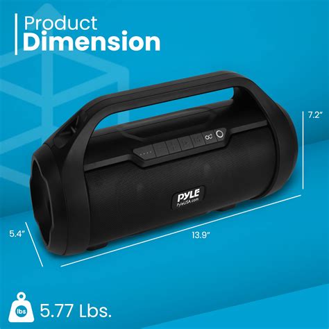 Pyle Pbmspg6 Portable Bluetooth Wireless Boombox Stereo