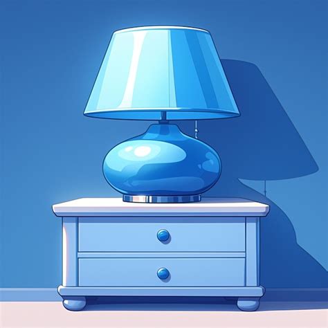 Premium Vector Minimalist Bedside Table With Lamp