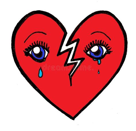 Crying Broken Heart Stock Illustration Illustration Of Eyebal 8861002