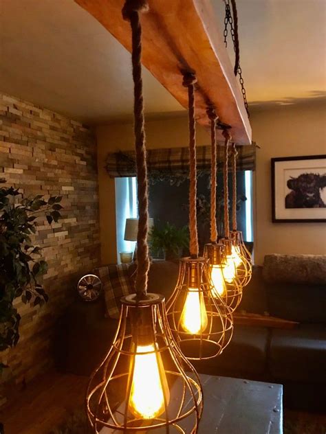 Reclaimed Oak Beam Wooden Chandelier Ceiling Barn Light