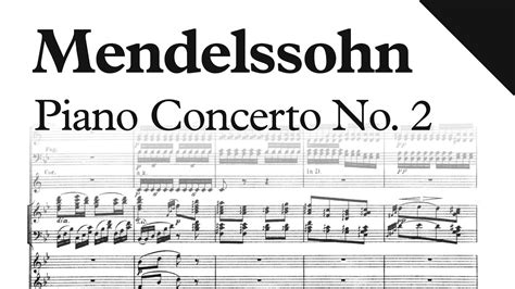 Mendelssohn Piano Concerto No Op Sheet Music Youtube