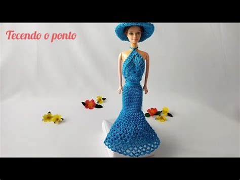 Como fazer vestido de boneca em crochê passo a passo YouTube