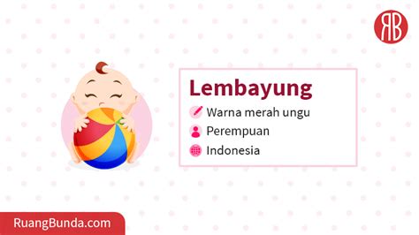 lembayung arti nama kombinasi rangkaian nama sifat karakter