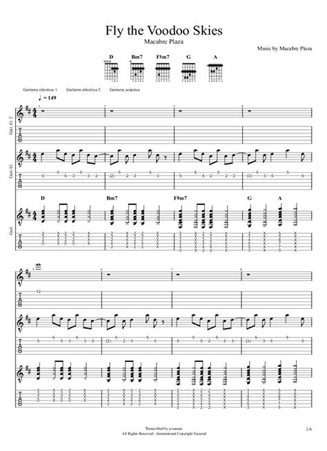 Fly the Voodoo Skies Tab & Chords - Macabre Plaza | PaidTabs