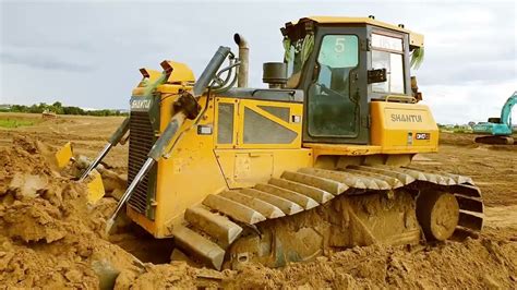 Super Bulldozer Pushing Sand Fillung Up Water Area Machine Kh YouTube