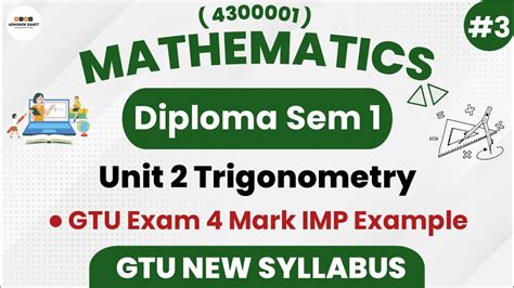 Trigonometry Mark Imp Example Ch Trigonometry Part Diploma