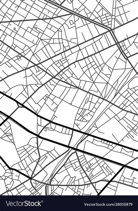 Abstract City Map In Black And White Royalty Free Vector