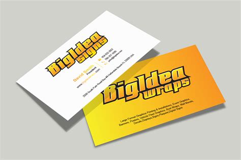 Elegant Playful Business Card Design For Bigidea Wraps Inc By Hakima