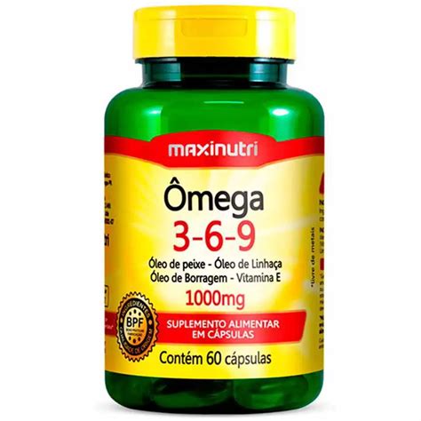 Ômega 3 6 9 Maxinutri 1000mg frasco 60 cápsulas P7898593050402