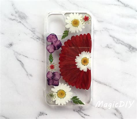 Handmade Real Dried Pressed Flower Phone Case Iphone 7 8 Plus Etsy