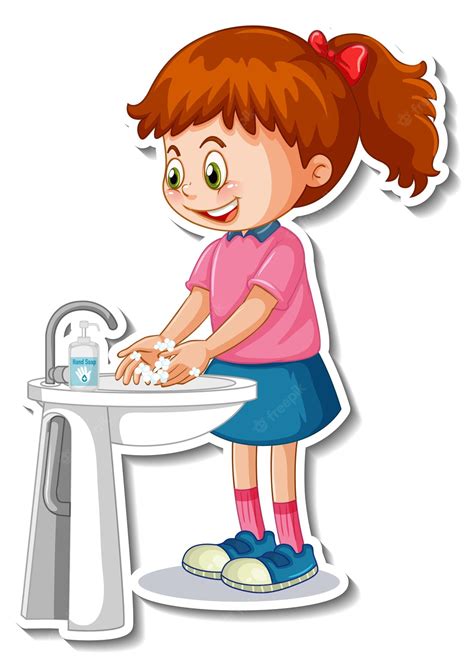 Children Hand Washing Clip Art