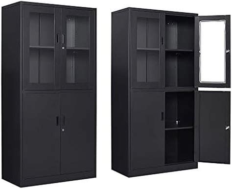 Yfbiubiulife Bysnoe Metal Cabinet With Locking Door Bookcase Cabinet