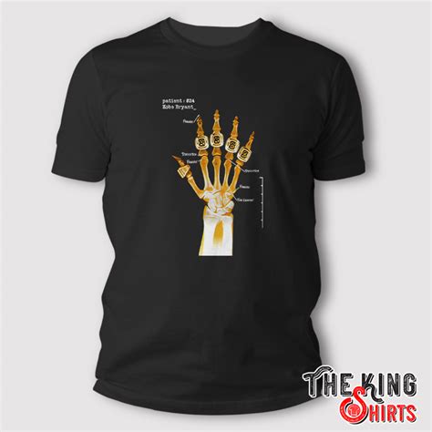 Kobe Bryant 5 Rings T Shirt For Unisex, Kobe Hand Xray - TheKingShirtS