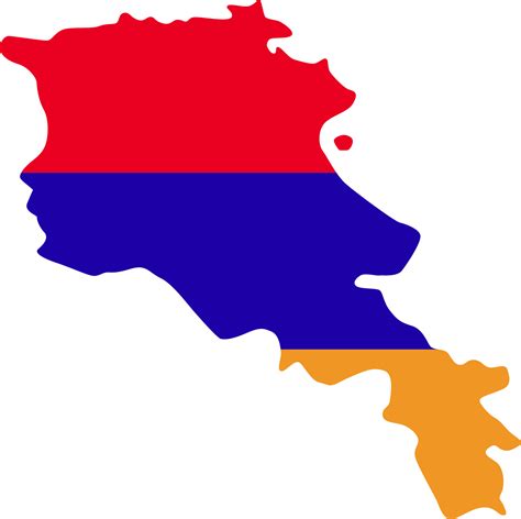 Armenia map city color of country flag. 12221822 PNG