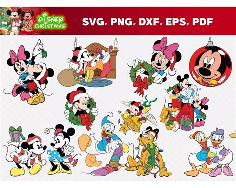 Disney Christmas Svg Bundle Designs Svg Png Eps Dxf Pdf Digital