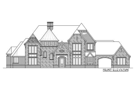 Plan 100028SHR European House Plan With Grand Stair Turret In 2022