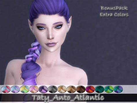 Antos Atlantic Hair Retextures 4 Packs Sims 4 Hair