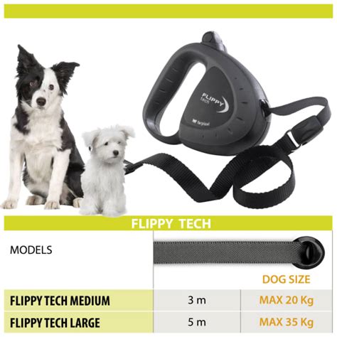 Ferplast Laisse Chien Enrouleur Flippy Tech Laisse Pour Grands Chiens