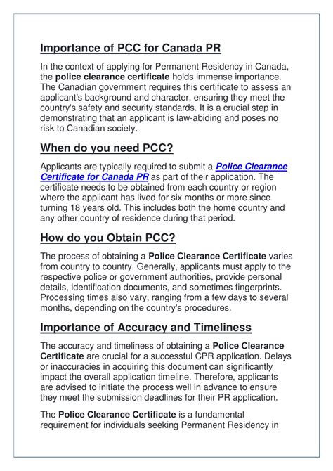 Ppt Is A Police Clearance Certificate Required For Canada Pr