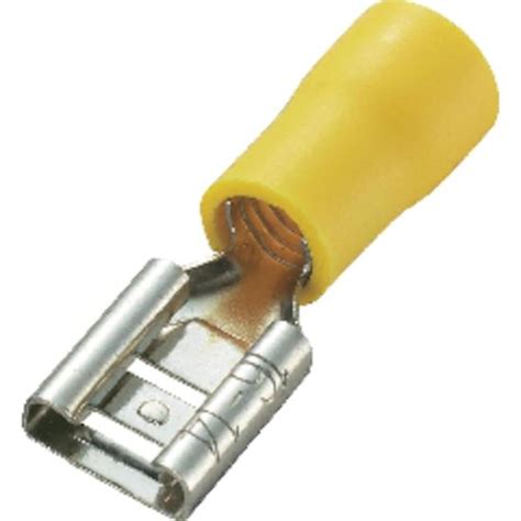 Crimp Terminal Female Spade 9 5mm Yellow