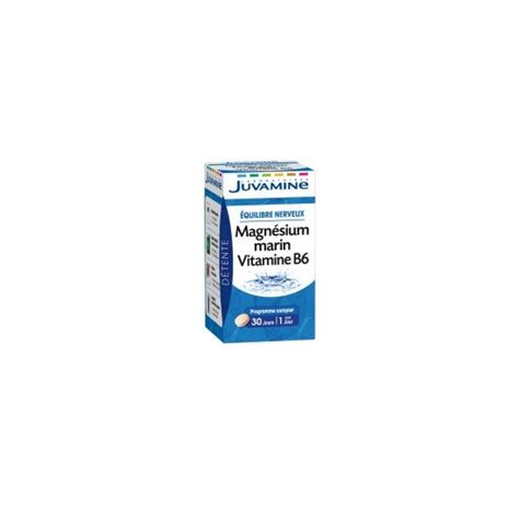 Juvamine Magnesium Marin Vitamin B6 Détente 30 Tablets PromoFarma