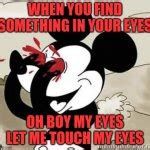 Mickey Mouse Blood Eyes Blank Template - Imgflip